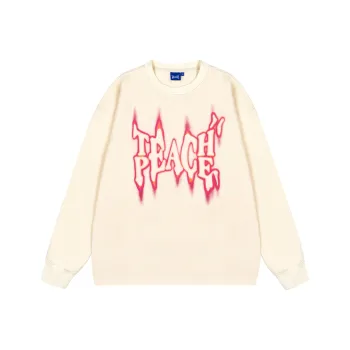 Teach Peace Sweatshirts Unisex Beige Yellow