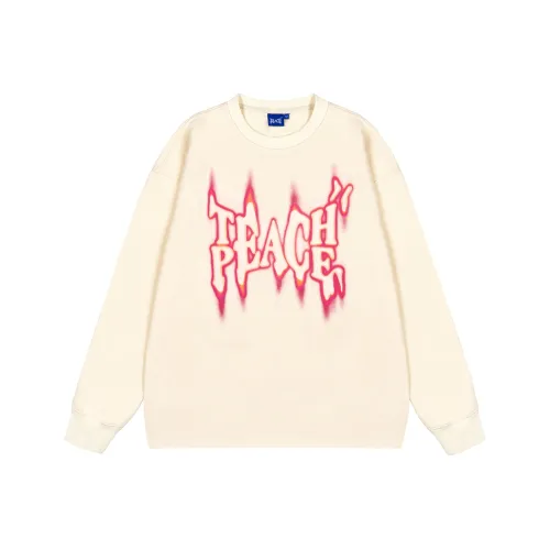 Teach Peace Sweatshirts Unisex Beige Yellow