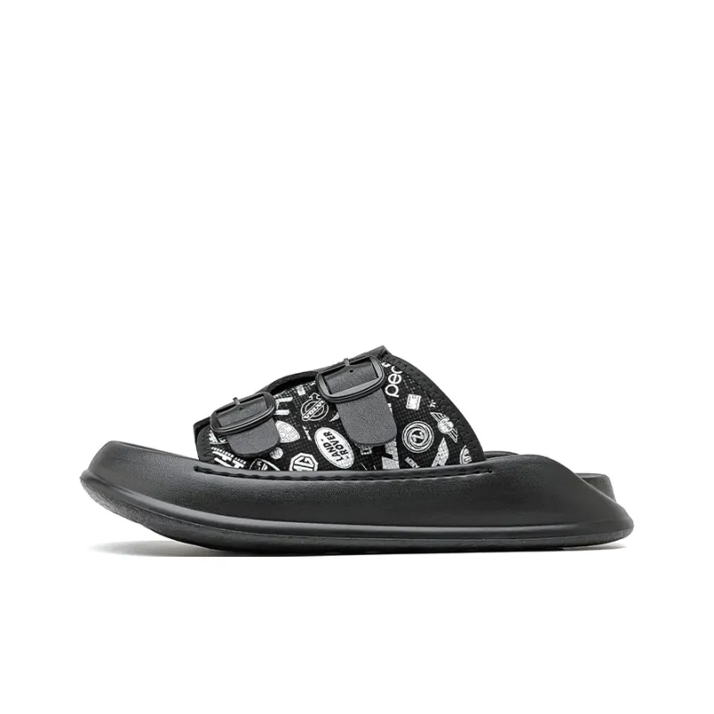 ΛOLUNKΛ Rubber Sole Slip Resistant Abrasion Resistant Slide Slippers Men's-0
