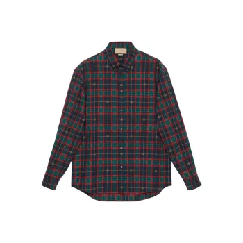 GUCCI Double G Tartan Shirt