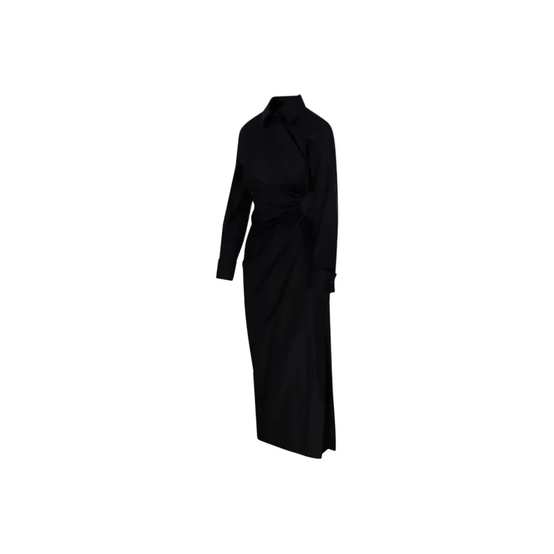 MaxMara Ruched Long Sleeved Shirt Dress-2