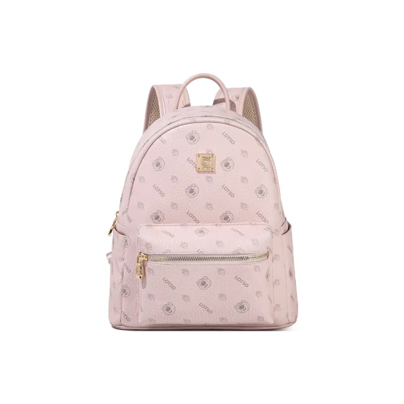 Disney Strawberry Bear Series PVC Backpack Regular Women's Pink/Milk Tea-0
