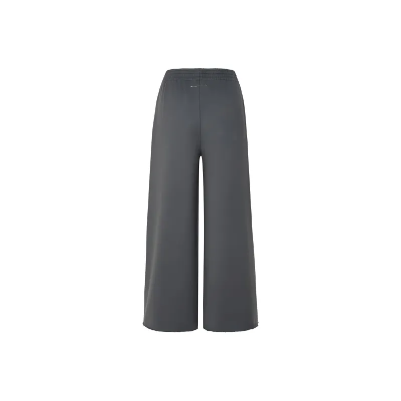 MM6 Maison Margiela Slogan Printed Wide Leg Track Pants-1