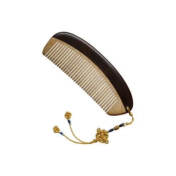 FANGYUANXIAOFU African Blackwood Wooden Comb Women's
