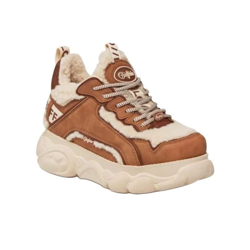 Buffalo Cld Chai Warm Anti Slip Wear Resistant Low Top Casual Shoes Women's Brown-2