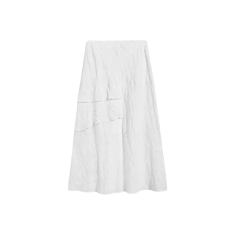 FLIM Casual Long Skirt Women's White-1