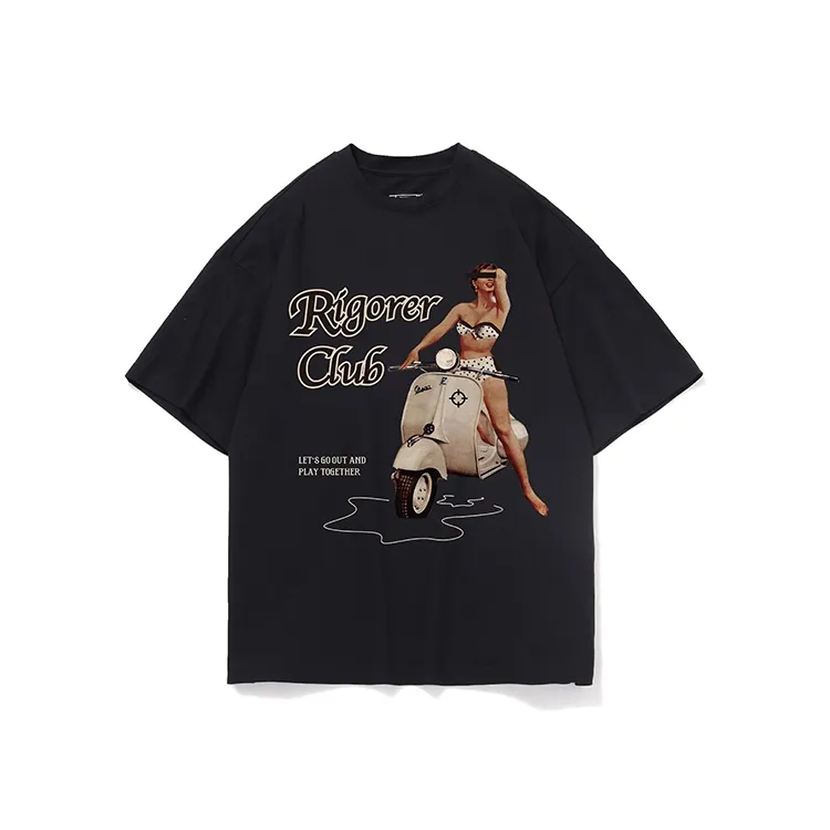 RIGORER Minimalist Style Couple Short Sleeved Couple T Shirt Unisex-10