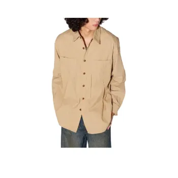 WULISHAONIAN Shirt Unisex Beige Camel