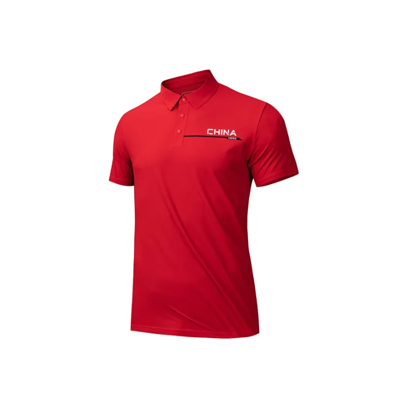 Anta Variety Training Collection Polo Shirt Men's Classic Red-0