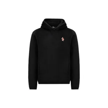 Moncler Logo Patch Fleece Hoodie