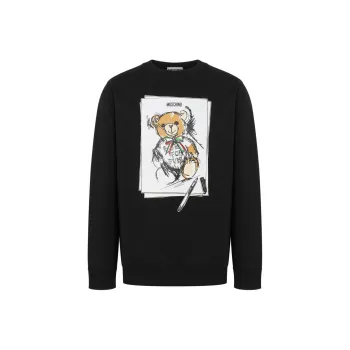 MOSCHINO Teddy Bear print Cotton Sweatshirt