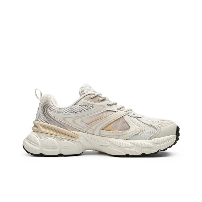 Kappa Anti Slip Wear Resistant Low Top Chunky Sneakers Unisex Moon Gray-1