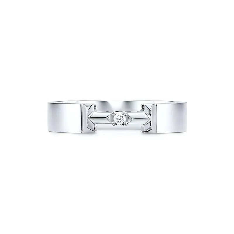 TIFFANY & CO. T Rings Men White Gold-1