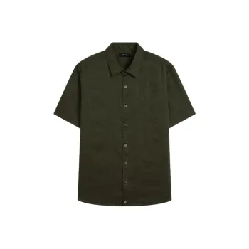 THEORY Shirts Men Olive Green