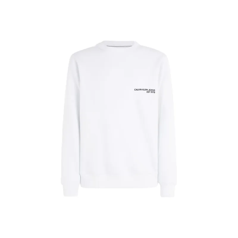 CALVIN KLEIN Sweatshirt Europe Version Men's Bright White-0