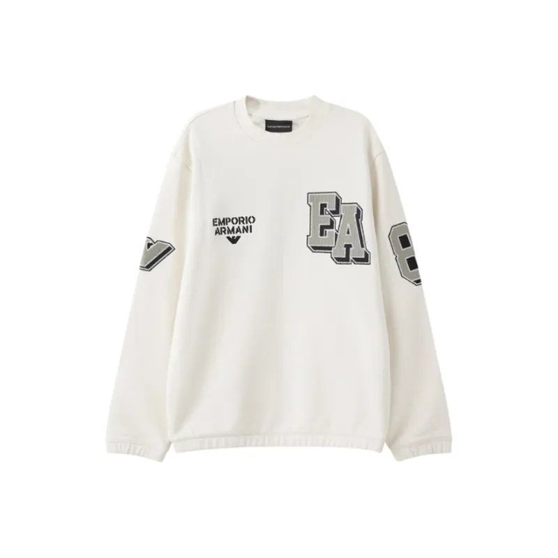 EMPORIO ARMANI FW24 Sweatshirt Men's Vanilla White-0