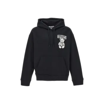 MOSCHINO Drawstring Teddy Bear Printed Hoodie