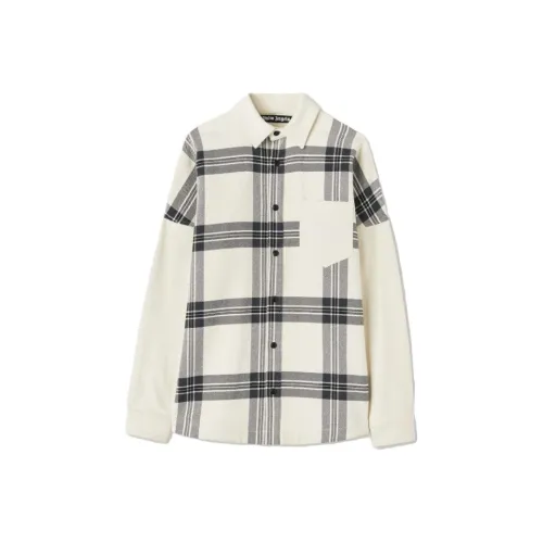 PALM ANGELS Checked Long Sleeved Flannel Overshirt
