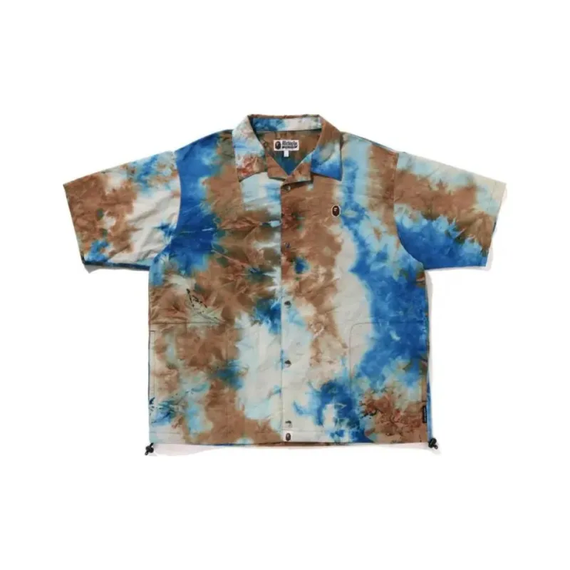 A BATHING APE Chusen One Point Open Collar Shirt-0