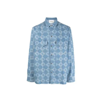 NANUSHKA Monogram print Denim Shirt
