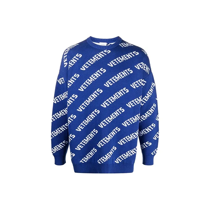 Vetements Sweaters Unisex Blue-0