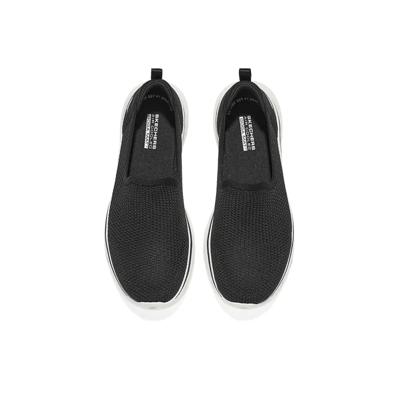 Skechers GO WALK 7 Breathable Lightweight Low Top Casual Shoes Women's Black White-4