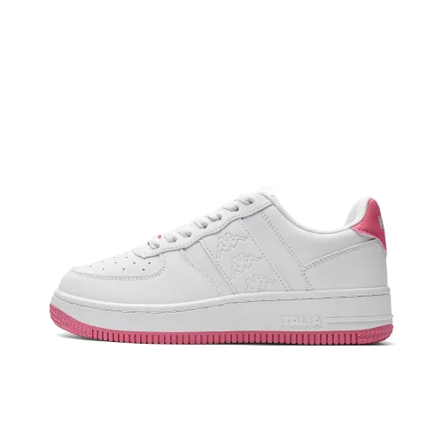 Kappa OG Back to Back Thermal Slip Resistant And Abrasion Resistant Low Top Skateboard Shoes Women's White Pink