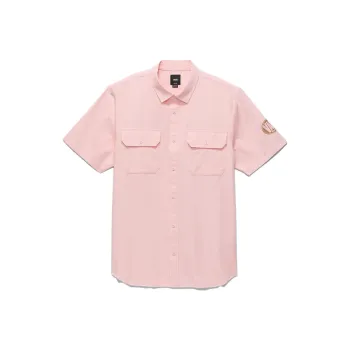 Vans Oval Logo Work Wear Buttondown Shirt Shirt Men's Pink