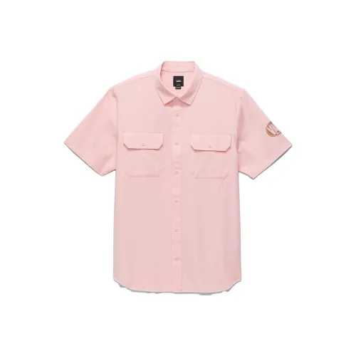 Vans Oval Logo Work Wear Buttondown Shirt Shirt Men's Pink