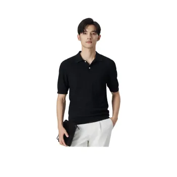 ZIOZIA Polo Shirts Men Black