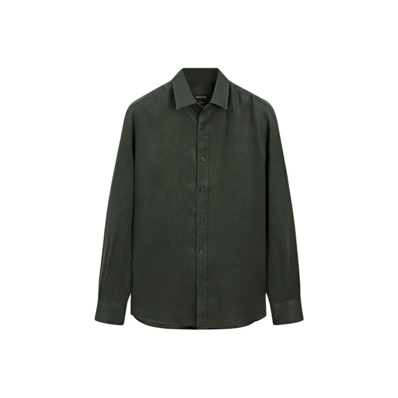 Massimo Dutti Shirt Men's Dark Green-0
