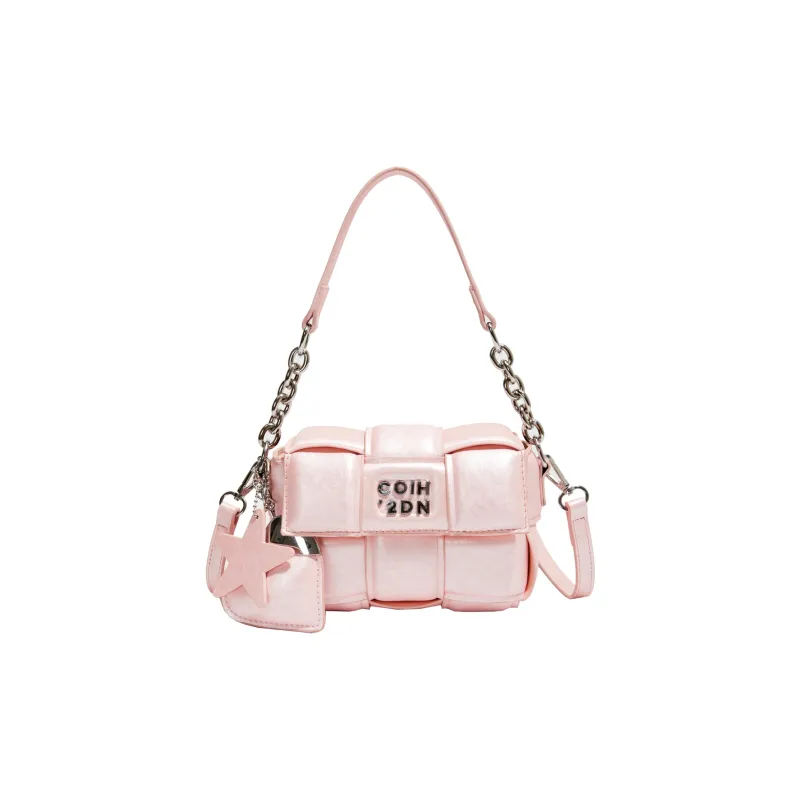 Single Warehouse PU One Shoulder Handbag Regular Women's Ecru/Silver/Pink/Black-6