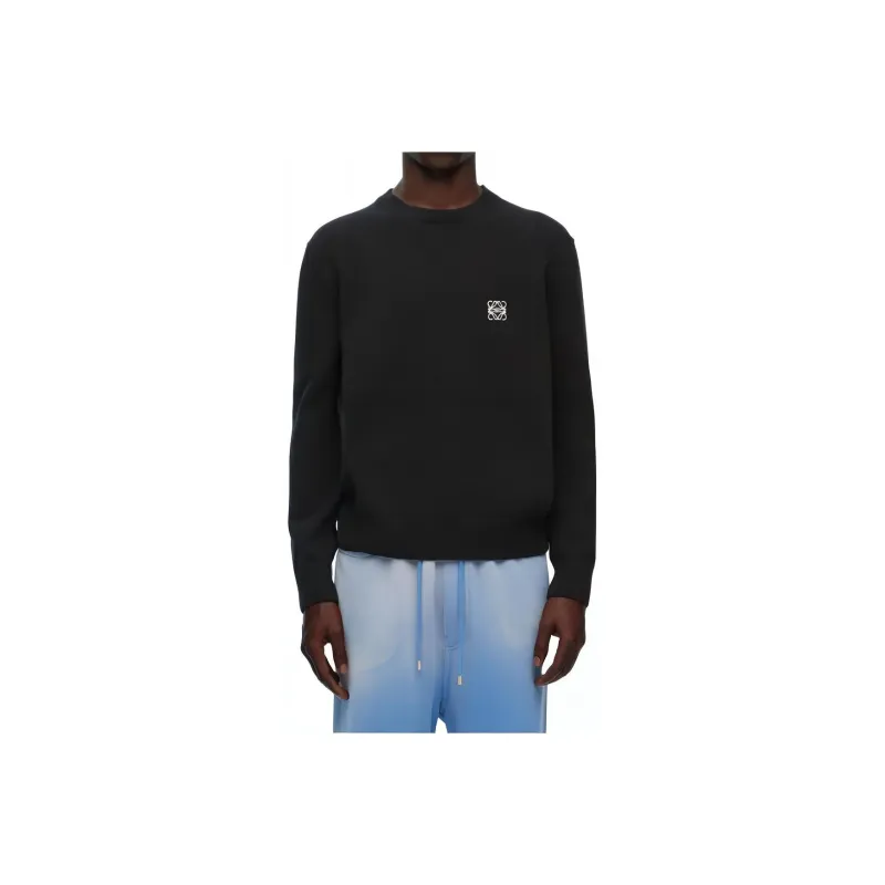 LOEWE Logo embroidered Wool Jumper-5