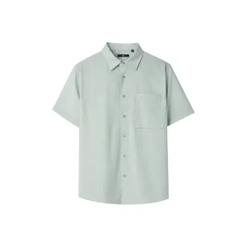 HLA Shirt Men's Light Green Pattern 76
