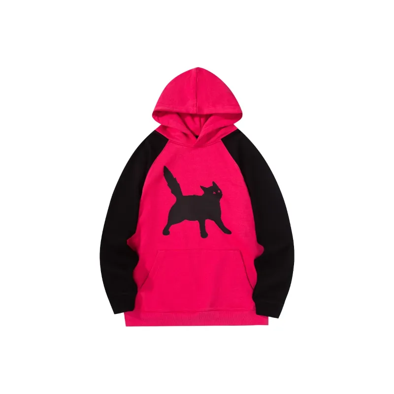 Suamoment Spring And Fall American Casual Hoodie Top Unisex-8