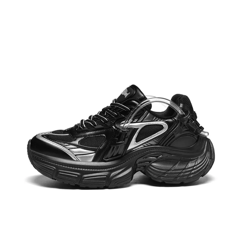 JANECO Slip Resistant, Abrasion Resistant, Breathable Low Top Chunky Sneakers Unisex-0