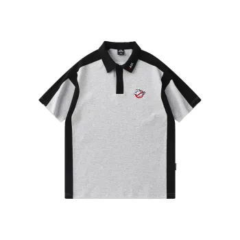 LAMLICKA x AIDEMENG Polo Shirt Unisex Light Gray