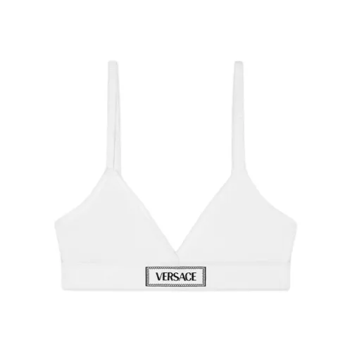 VERSACE Logo Patch V Neck Bra