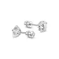 Silver-Iridescent Star Stud Earrings (3MM)