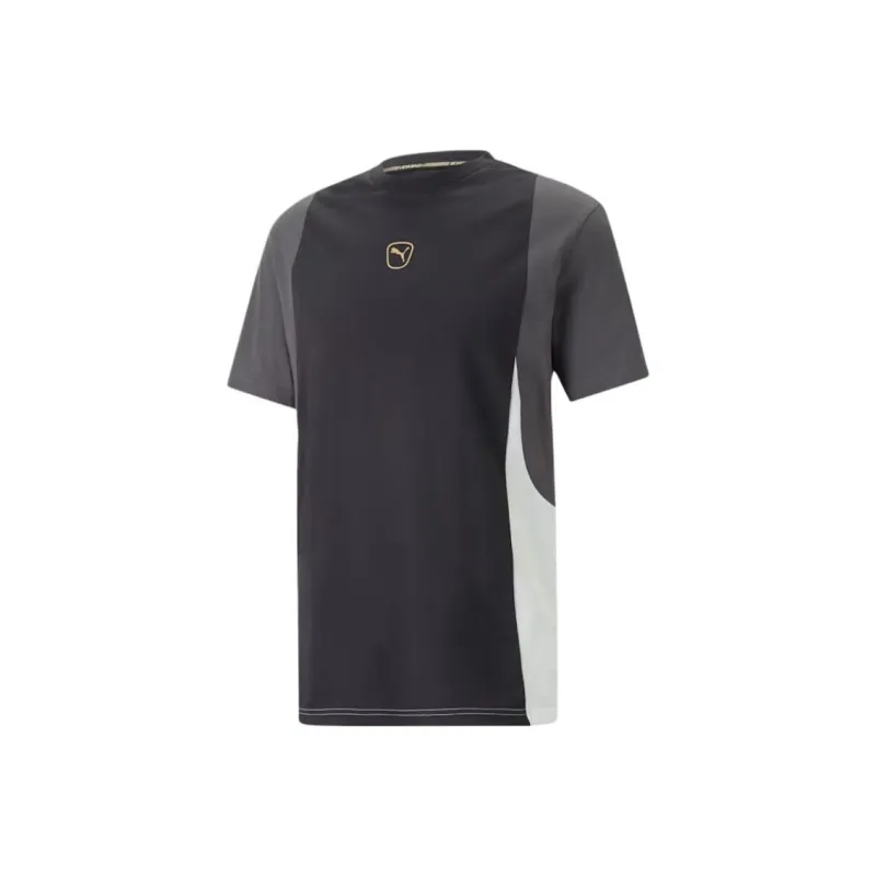 PUMA T-Shirt Men's Puma Black - Shadow Gray - Puma White-0