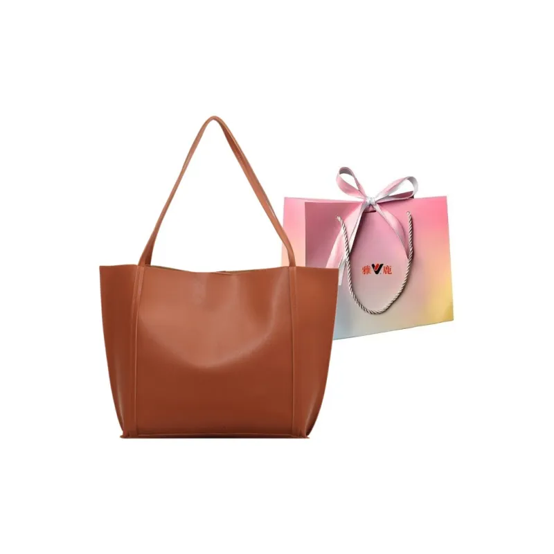 Yalu PU Material Handbag, Shoulder Bag Tubas Women's Black/Coffee/Brown/Ecru-12