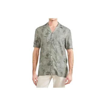 GUESS Eco Billy Bowling Shirt Shirt Men's Green