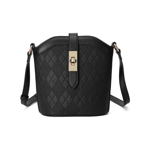 MEXICAN Cow Leather With Synthetic Leather Shoulder Bag, Crossbody Bag Women's Black/Ecru
