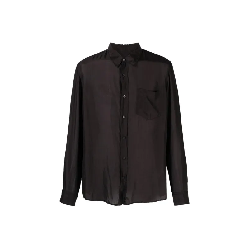 DRIES VAN NOTEN Overdyed Silk Shirt-0