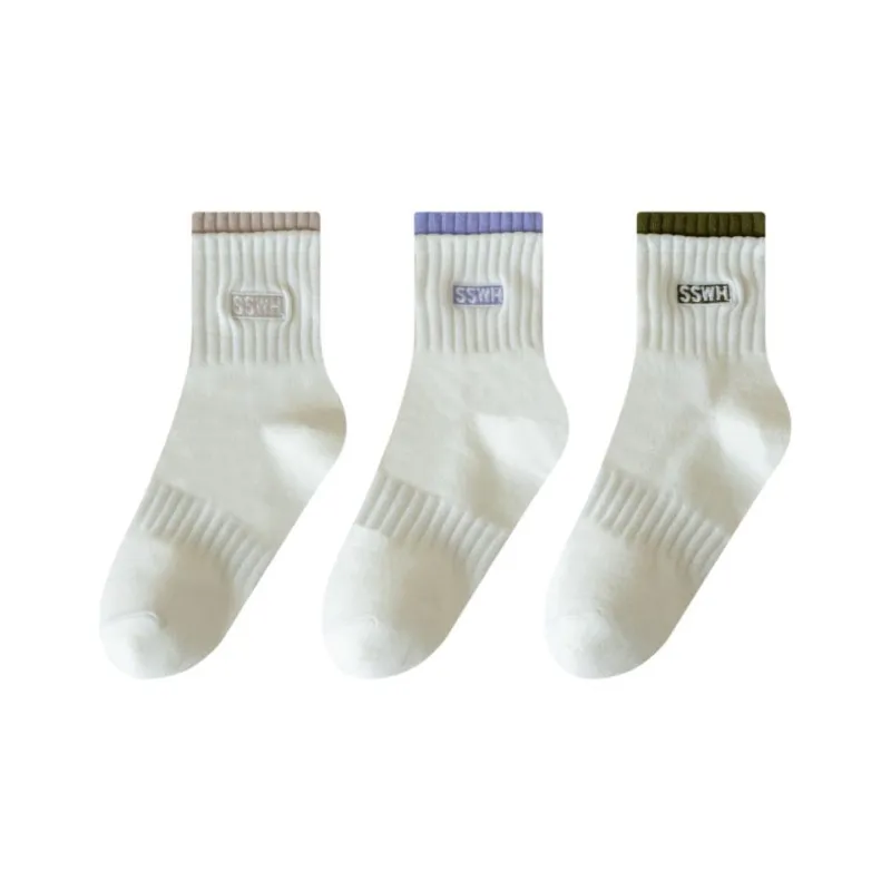 PLANDOO Mid Calf Socks Women's 3 Pack-8