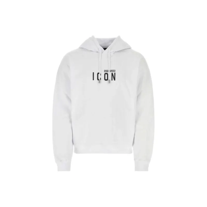 DSQUARED 2 Icon Logo Printed Drawstring Hoodie-0