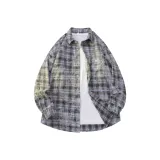 Gray Plaid Tie-Dye