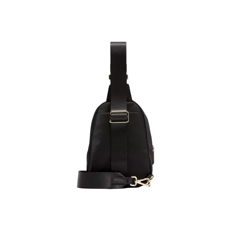Lululemon Everywhere Nylon Sling Bag Unisex Black & Gold-1