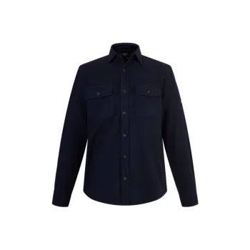 Paul & Shark Logo patch Brushed Shirt Jacket