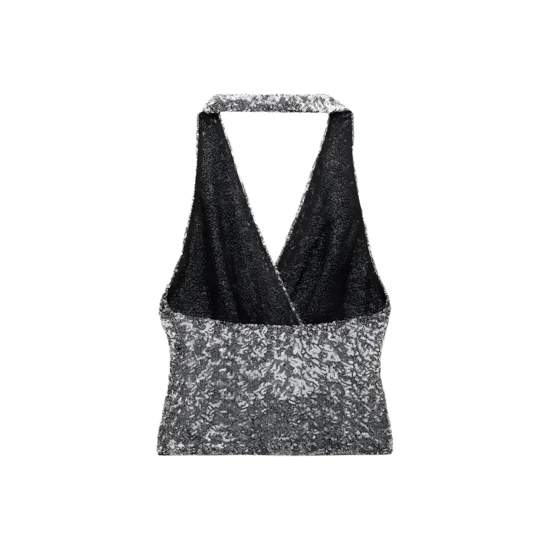 ZARA Tank Tops Women's Silver-1